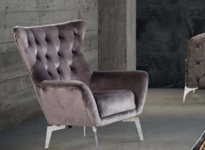 Armchair Single Seater Designer Textile 1 Seat Upholstery Chesterfield Design